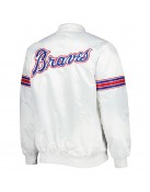 White Power Forward Atlanta Braves Satin Jacket