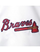 White and Navy Clean-Up Hitter Atlanta Braves Satin Jacket