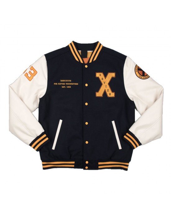 Xavier Institute Black and White Varsity Jacket