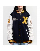 Xavier Institute Black and White Varsity Jacket