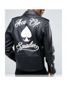 Ace of Spades Black Leather Jacket