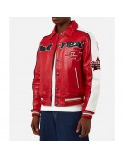 All Star Red Avirex Leather Jacket