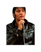 American Singer Elvis Presley Black Leather Jacket