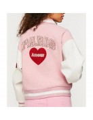 Amour Paris Pink Varsity Jacket