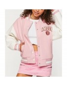 Amour Paris Pink Varsity Jacket