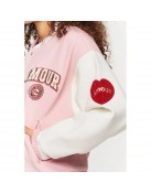 Amour Paris Pink Varsity Jacket