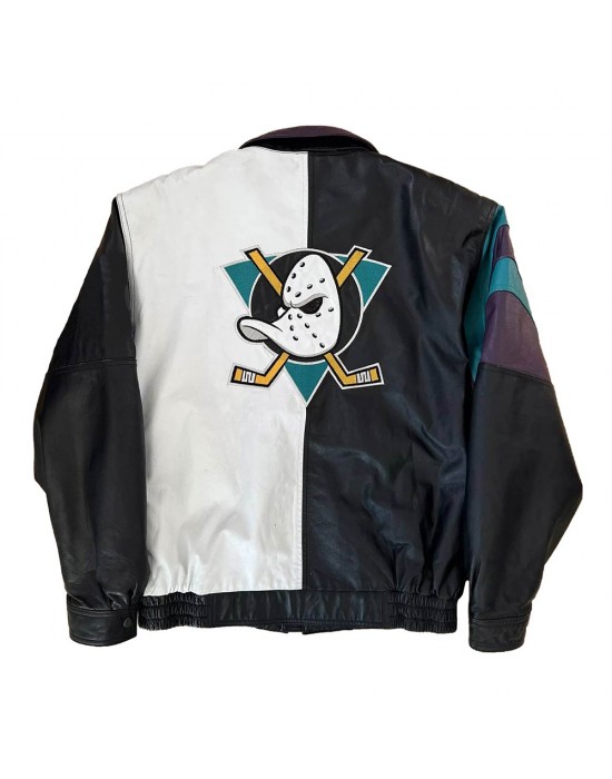 Anaheim Ducks Multi Color Leather Jacket