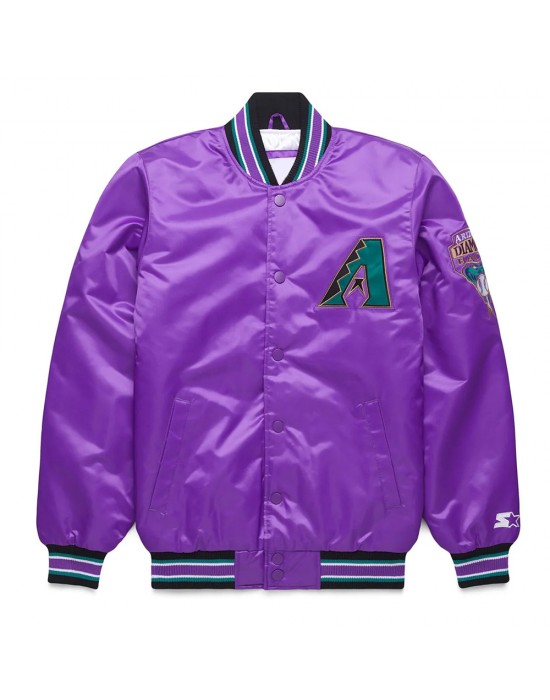 Arizona Diamondbacks Classic Purple Satin Jacket