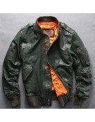 Avirex Ace of Spades Casual Bomber Leather Jacket