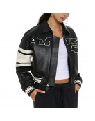 Avirex N4 Cropped Leather Jacket