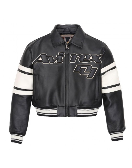 Avirex N4 Cropped Leather Jacket