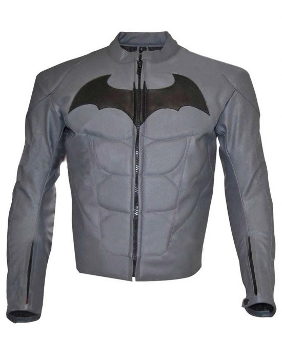 Batman Arkham Knight Gray Leather Jacket