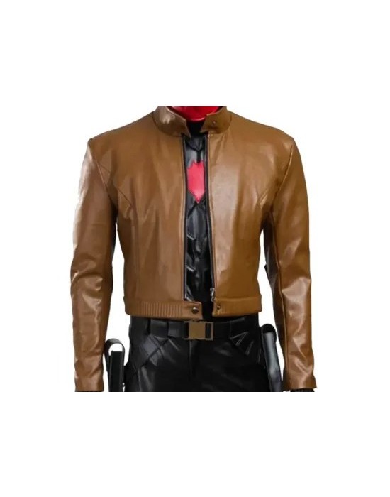 Batman Under The Red Hood Leather Jacket