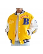 Better Gift Shop Buddy Yellow and White Varsity Jacket