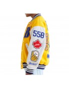 Better Gift Shop Buddy Yellow and White Varsity Jacket