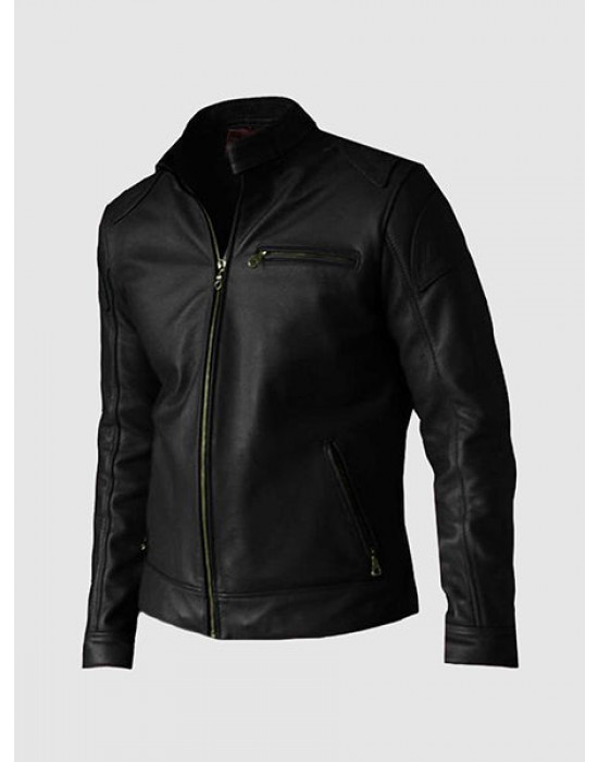 Black Premium Leather Biker Jacket