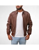 Bomber Brown Leather Jacket