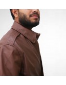 Bomber Brown Leather Jacket