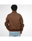 Bomber Flight Brown Real Leather Jacket