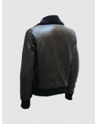 Bomber Leather Jacket With Fur