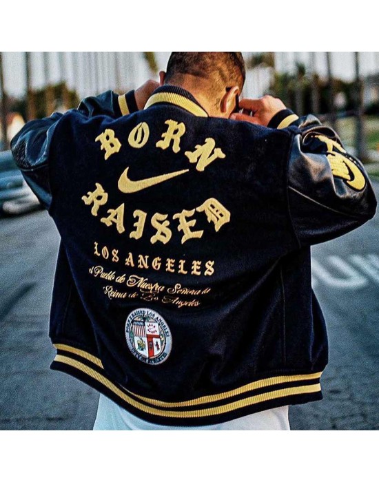 Born Raised Los Angeles Varsity Jacket