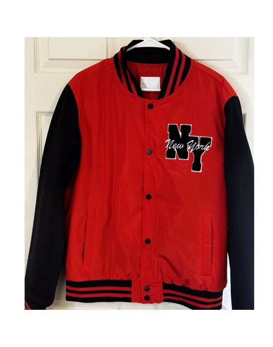 Brooklyn NY Calling Your Street Soul Red Varsity Jacket