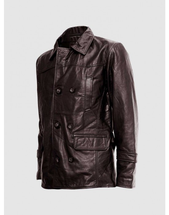 Brown Reefer Leather Jacket