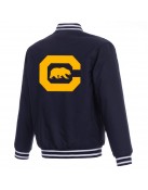 Cal Bears Navy Wool Full-Snap Varsity Jacket