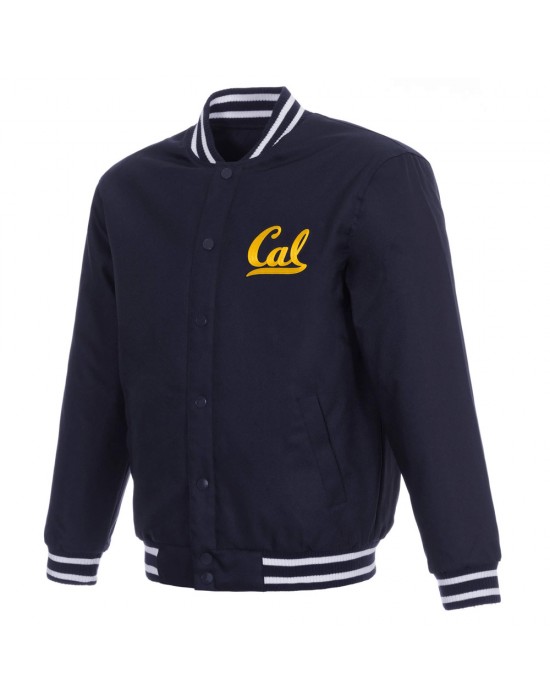 Cal Bears Navy Wool Full-Snap Varsity Jacket