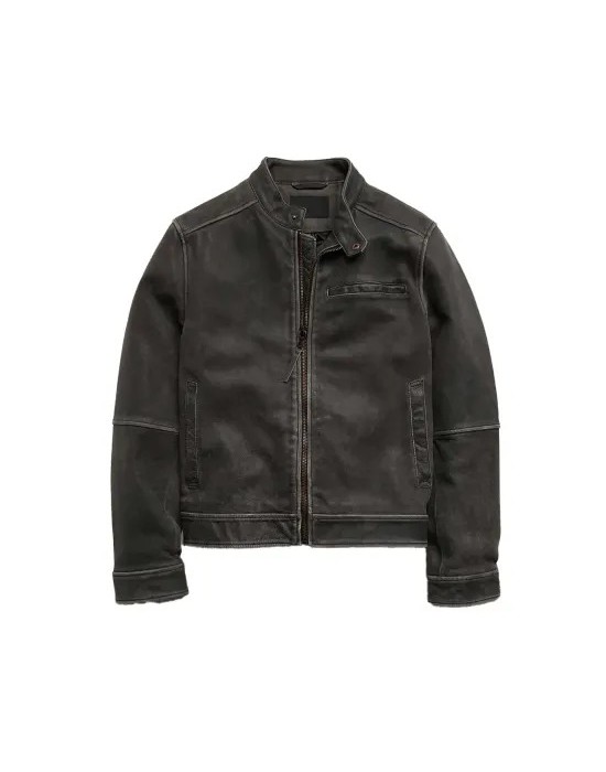 Calvo Full-Zip Leather Jacket