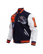 Chicago Bears Mashup Classic Rib Varsity Jacket