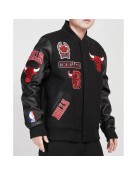 Chicago Bulls Animal Patches Varsity Jacket