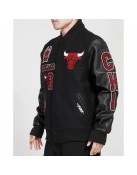 Chicago Bulls Animal Patches Varsity Jacket