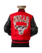 Chicago Bulls Plaid Patches Varsity Jacket