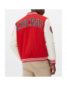 Chicago Bulls Varsity Red and Off White Jacket