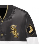 Chicago White Sox Satin Black And White Varsity Jacket