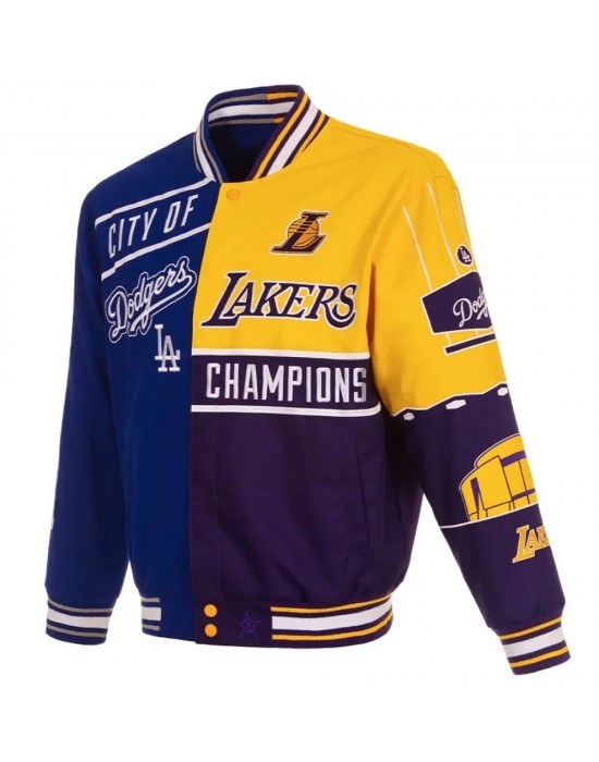 City Of Champions Lakers Dodgers Bomber Jacket