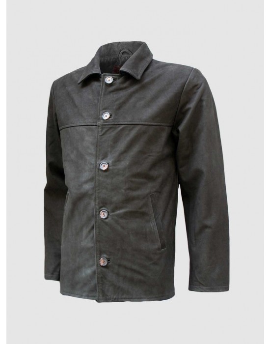 Classic Vintage Style Nubuck Men Leather Jacket