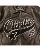 Clints Black Real Leather Jacket