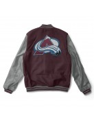 Colorado Avalanche Varsity Maroon and Gray Jacket