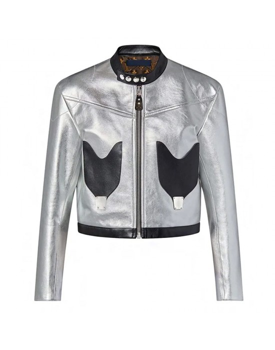 Dawn Staley Silver Leather Jacket