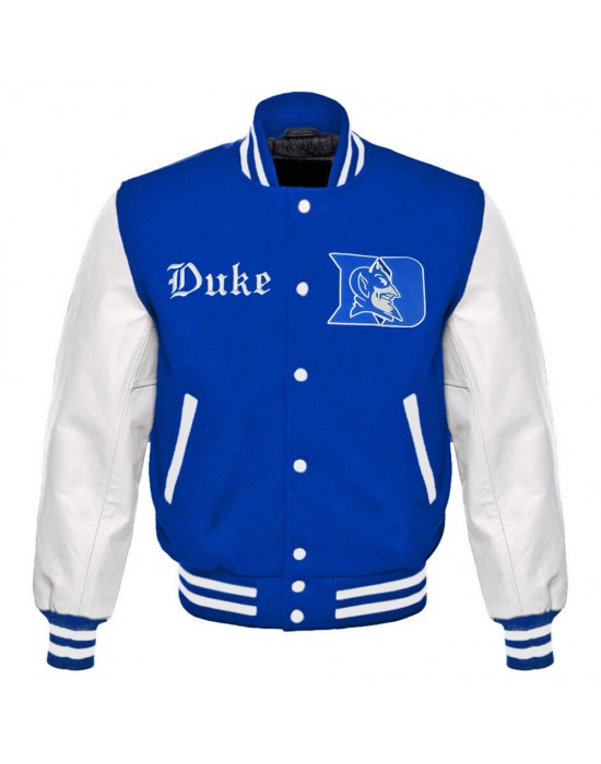 Duke Blue Devils Royal and White Varsity Jacket