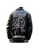 Ed Hardy Real Leather Jacket - Stylish and Authentic Men's Outerwear