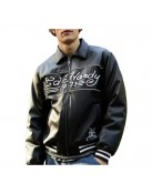 Ed Hardy Real Leather Jacket - Stylish and Authentic Men's Outerwear