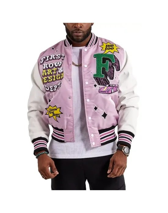 First Row Art & Design Dept Lavender Varsity Jacket