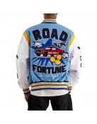 First Row Road Fortune University Blue Varsity Jacket