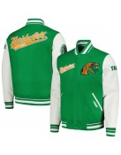 Florida A&M Rattlers Script Green and White Varsity Jacket