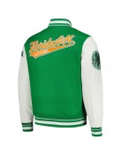 Florida A&M Rattlers Script Green and White Varsity Jacket