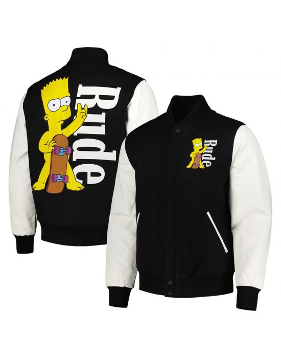 Freeze Max Rude The Simpsons Varsity Jacket