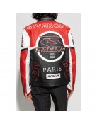 Givenchy Racing Red and Black Leather Jacket